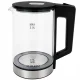 Electric Kettle, Glass, 1500W, 2L, LED Illumination, Black