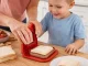 Sandwich Cutter and Sealer Mold for Kids, Red