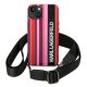 Karl Lagerfeld Color Stripes Strap Case for iPhone 14, Pink