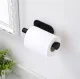 Black Self-Adhesive Stainless Steel Toilet Paper Holder