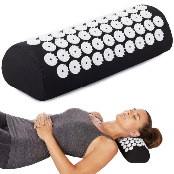Acupressure Neck Pillow (40x15cm, Black)