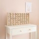 Kruzzel 00026969 Wooden Doll Shelf, 54 Compartments, Beige
