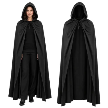 Glimz Hooded Cape, 172 cm, Black