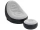 Inflatable Lounge Chair with Ottoman and Pump, Comfortable Blow Up Armchair for Home, Gray