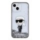 Apple iPhone 15 6.1\" Karl Lagerfeld Liquid Glitter Ikonik Case Cover (KLHCP15SLKKNSK), Transparent