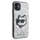 Karl Lagerfeld iPhone 11 / XR Case Glitter Choupette Patch, Silver