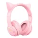 Onikuma B90 Wireless Gaming Headphones with Cat Ears, Pink