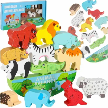 Wooden Balancing Animal Game Safari Montessori