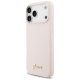 Чехол Guess для iPhone 17 Pro Max Silicone Script Metal Logo MagSafe, розовый