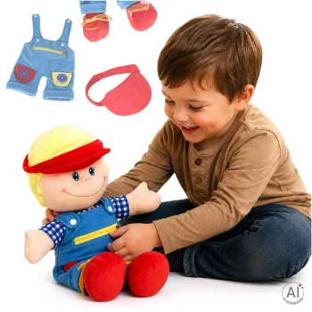 Educational Rag Doll Dressing Skills Learning Boy 48 cm