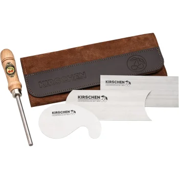 Kirschen Cabinet Scraper Set in Leather Case, 4 pcs.