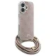 Guess iPhone 16 Case Crossbody Cord 4G Print, Pink