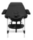 4FIZJO Foldable Aluminum Massage Table with Adjustable Top, 3 Sections, Black