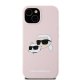 Apple iPhone 15 6.1\'\' Karl Lagerfeld Silicone Karl & Choupette MagSafe Cover Case, Pink