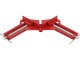 Corner woodworking clamp with metal jaws, 75 mm, red