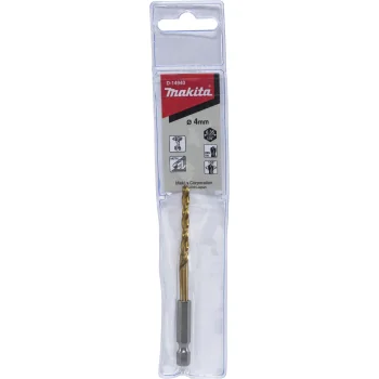 Makita HSS-TiN Metal Drill Bit 4.0 x 95 mm with 1/4" Hex Shank D-14940