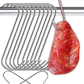 Stainless Steel Sausage and Meat Smoking Hooks, 18 cm (10 pcs.)