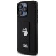 Karl Lagerfeld iPhone 13 Pro Max Case Gripstand Saffiano Choupette Pin, Black