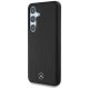 Mercedes Leather Debossed Lines MagSafe Case for Samsung Galaxy S25+, Black