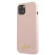 Guess Silicone Script Gold Logo Case for iPhone 13 6.1\" (Light Pink)