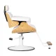 Hairdressing Chair Gabbiano Florencja White with White Base