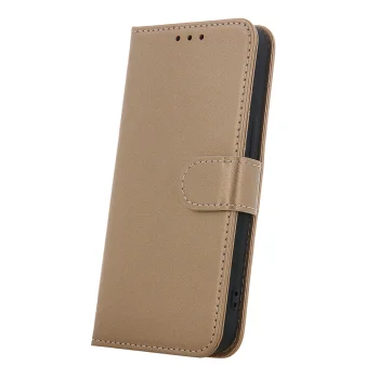 Samsung Galaxy A12 (SM-A125F/DSN) Smart Classic Wallet Phone Cover Case, Gold