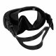 Snorkel Mask and Dry Tube Set with Panoramic View, black