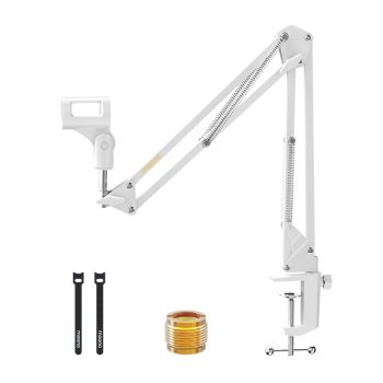 Maono BA20 Adjustable Microphone Boom Arm Stand White