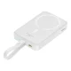Baseus Magnetic Mini MagSafe 10000mAh 20W powerbank with built-in Lightning cable - white + Baseus Simple Series USB-C...