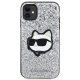 Apple iPhone 11 6.1\" Karl Lagerfeld Glitter Choupette Patch Case Cover (KLHCN61G2CPS), Silver