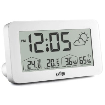 Braun BC 13 W DCF Digital Weather Station, White