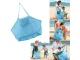 Large Mesh Beach Bag XXL Foldable Tote for Travel and Shopping, Blue