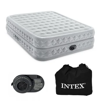 Inflatable Air Mattress Intex 64490, Double, 203 x 152 x 51 cm, with Built-in Electric Pump