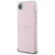 Guess Grained Ring MagSafe Case for iPhone 16e, Pink