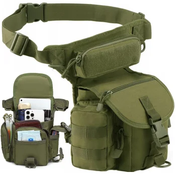 Tactical Drop Leg Bag, Military Waist Pack, Green