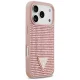 Guess Rhinestone Triangle Logo Case for iPhone 17 Pro - Pink