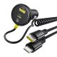Baseus Circular 60W USB-A + USB-C Car Charger with Built-in Lightning + USB-C Cable 1.4m - Black