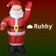 Ruhhy 00022624 Inflatable Santa Claus with LED Lighting, 180 cm