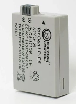 Extra Digital Battery for Canon LP-E5, 1080mAh