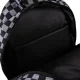 Kruzzel 30L Backpack with Shoe Bag, Checkered, Black