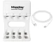 Maxday 704A2 AA/AAA Battery Charger with USB-C, 4 Slots, White