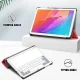 Huawei MatePad T 10s (AGS3-L09, AGS3-W09) Leather Tri-fold Stylish Tablet Cover Case, Red