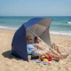 MultiGarden 2-in-1 Beach Umbrella and Tent, 125-200 cm, Blue