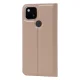 Google Pixel 5a 5G Magnetic PU Leather Phone Stand Card Slot Case Book Cover, Rose Gold