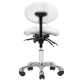 Giovanni 1025 Cosmetic Stool with Backrest, White