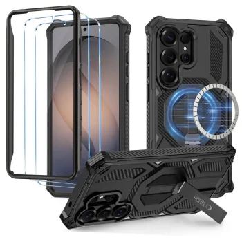 Tech-Protect MagBlast MagSafe Case + 2 Tempered Glasses for Samsung Galaxy S26 Ultra, Black