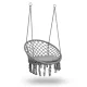 Sofotel BOHO Hanging Hammock Chair for Patio and Bedroom with Cushion, Gray