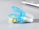 Portable Tablet Dispenser, Pill Remover, Blister Squeezer, Blue