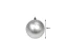 Christmas Tree Baubles 3cm, 36 Pcs, Silver and White