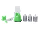 Manual Rotary Vegetable and Cheese Grater Slicer 3-in-1, Green